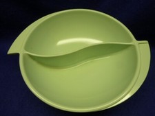 Boonton Mid Century Melmac Light Green Winged Divided Serving Bowl picture