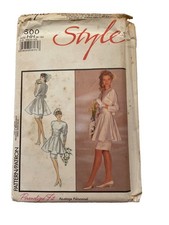 VTG 80s Style Pattern 1500 Formal Gown Cocktail Size HH 6-12 Complete And Uncut picture