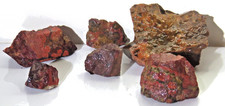 LOT OF 6 MORGAN HILL POPPY JASPER STONES - 8.2 OZ picture