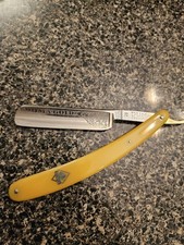 Vintage Puma Gold No 78 Straight Razor Solingen Germany 6/8 Shave Ready Yellow picture