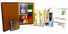 1950s Fernet Branca Jolly Joker Play Book, 6 Fernet Glasses, Flask, Pin  & Truck picture