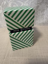 Vintage French Carvin Ma Griffe  Perfume Presentation Box Green White Stripe P picture
