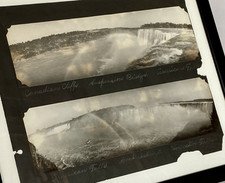 Antique Niagara Falls Panorama Photographs Matted and Framed picture