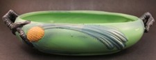 VTG Reproduction Roseville Pottery Pine Cone Motif Console Dish 11.5