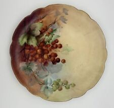 Rare Haviland France Hand-Painted Plate by E. O. Staab (1906) - Grape Design picture
