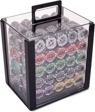 1000 Heavyweight Poker Chips Set with Acrylic Case & Removable Trays picture