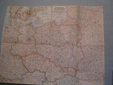 VINTAGE POLAND AND CZECHOSLOVAKIA MAP National Geographic September 1958 picture