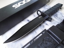 SOG Bar15C Clip Point Combat Knife Fixed Blade Aus-8 G10 BY1004-BX M-9 Bayonet picture
