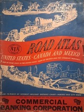 1942 Rand McNally ROAD ATLAST WWII Era Homefront AUTOMOBILIA Travel USA 12