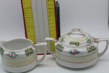 Nippon Hand painted Creamer and Sugar Bowl picture