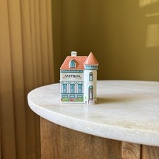 Vintage 1989 Saffron Lenox Village Spice House Porcelain Jar With Lid No Flaws picture