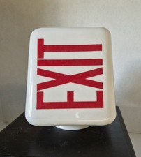 Antique EXIT Glass Shade Vintage Wall Light Sconce  picture