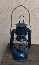 Vintage Blue Light Kerosene Oil Lamp Lantern With Wick picture