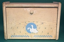 Vtg 10 Strawberry Street Moonlight Country Goose Wooden Bread Box, Cottagecore picture
