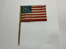 1870s Gauze Linen Gar Parade Flag Centennial Celebration Tremont Pa 13 stars picture