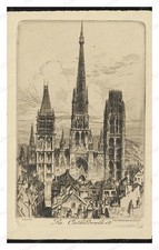 Rouen France Cathedral Standard Postcard COPY RPPC picture
