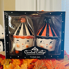 Johanna Parker Carnival Cottage Striped Multicolor Carnival Trinket Jars Set of2 picture