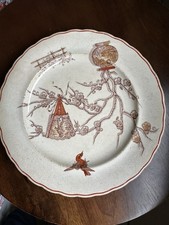Antique Davenport FAN Ironstone Plate 9.5