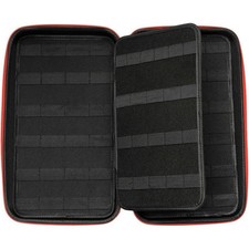 Knife Carrying Storage Hard Case Pack Holds 64 Pocket Knives Black Zipper Close picture