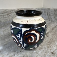 Paul Jacquet Pottery Vase Art Déco Céramique 4.5” Studio Hand Crafted Signed picture