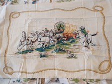 Vtg 90's Cowboy Joe Boxer Home 3pc Twin Sheet Set Retro Western 100%cotton *Read picture