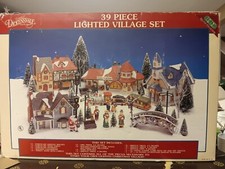 Vintage Lemax Dickensvale 39? Piece Lighted Village With Box Complete picture