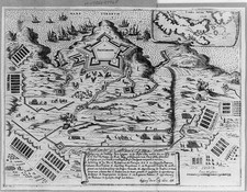 Porto Longone Elba Italy 1650 Spanish Siege Broadside Map Battle Plan picture