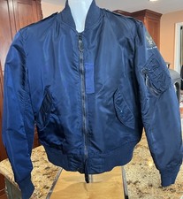 VTG  Air Force Flying Jacket Mens Medium Blue L 2A Flyers Light Zone picture