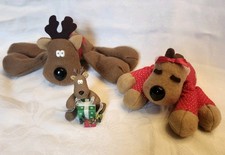 Hallmark Rodney Reindeer & Ramona plush toys + Rodney the Wrapper ornament  picture