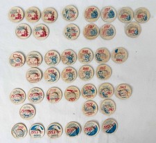 Vintage Milk Bottle Caps / Tops - Patriotic American History Lot - 42 pc War... picture