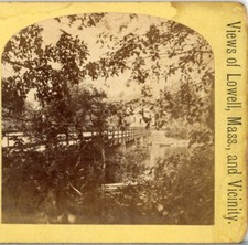 MASSACHUSETTS, Concord River Bridge--Moulton Stereoview P28 picture