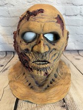 Rubber Halloween Mask Zombie Old Man Full Face Flesh Tone picture