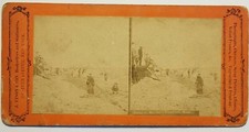 1870s MARTHA'S VINEYARD Massachusetts Stereoview  Photo Bathers BEACH Swimming picture