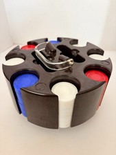 Vintage E.S. Lowe Bakelite Poker Chip Rack 200 Chips Original Boxes Complete Set picture