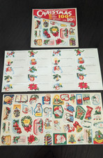 Vintage 1944 Happee-Merree Christmas Seals & Tags Set - 100 Pcs - Unopened picture