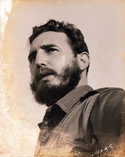 RARE CUBA CUBAN REVOLUTION FIDEL CASTRO PORTRAIT 1960s KORDA ORIG PHOTO MA40 picture