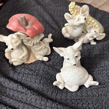 Vtg Quarry Critters Marino and Moe Mice on Applecore And Mumps The Mouse Lot3 picture