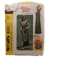 Vintage McCalls 4241 Misses Jumper Apron Sewing Pattern Medium 36-38 Bust Includ picture