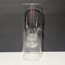 VTG Wolfard Glass Blowing Co Glass Oil Lamp Handblown 12” Clear Lantern picture
