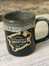 Terrapin Mountain 50k & 1/2 Marathon 2012 Drip GlazCoffee Mug By Deneen Pottery  picture