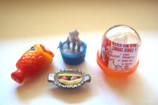 Vtg Gumball Charm Cracker Jack 60's HK RARES LOT Vending machine prize toy picture