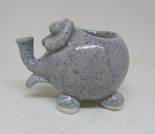 Vintage Art Pottery ELEPHANT Small Figurine, Planter 3 1/4