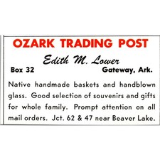 Ozark Trading Post Edith M Lower Gateway 1969 Ozark Playground AR MO Ad SAH3-M10 picture