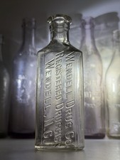 Rare Early 1900s Wendell Drug Co Wendell, NC Embossed Drug Bottle picture