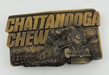 Chattanooga Chew Train Blass Belt Buckle Wheeling West Virginia Tobacco Store picture