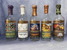 River Roots Straight Bourbon Whiskey and Rye Whiskey Empty Bottle Lot of 5 picture