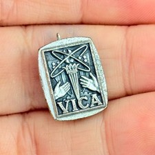 Vintage VICA Vocational Industrial Clubs of America Pin 1/10 SF Silver Filled picture