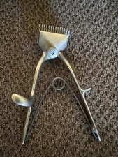 Vintage Manual Hair Clippers 6” Hand Operated Barber Tool NP Marked Metal picture