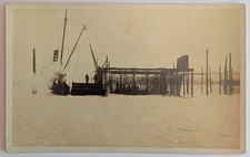 ​​​​Vtg RPPC Fishing Nets Steam Tender Tug Boat Maritime Industry Postcard 1920s picture