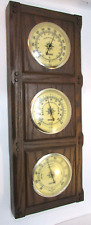Vintage 1980's Working Springfield Plastic Wall Barometer Thermometer Hygrometer picture